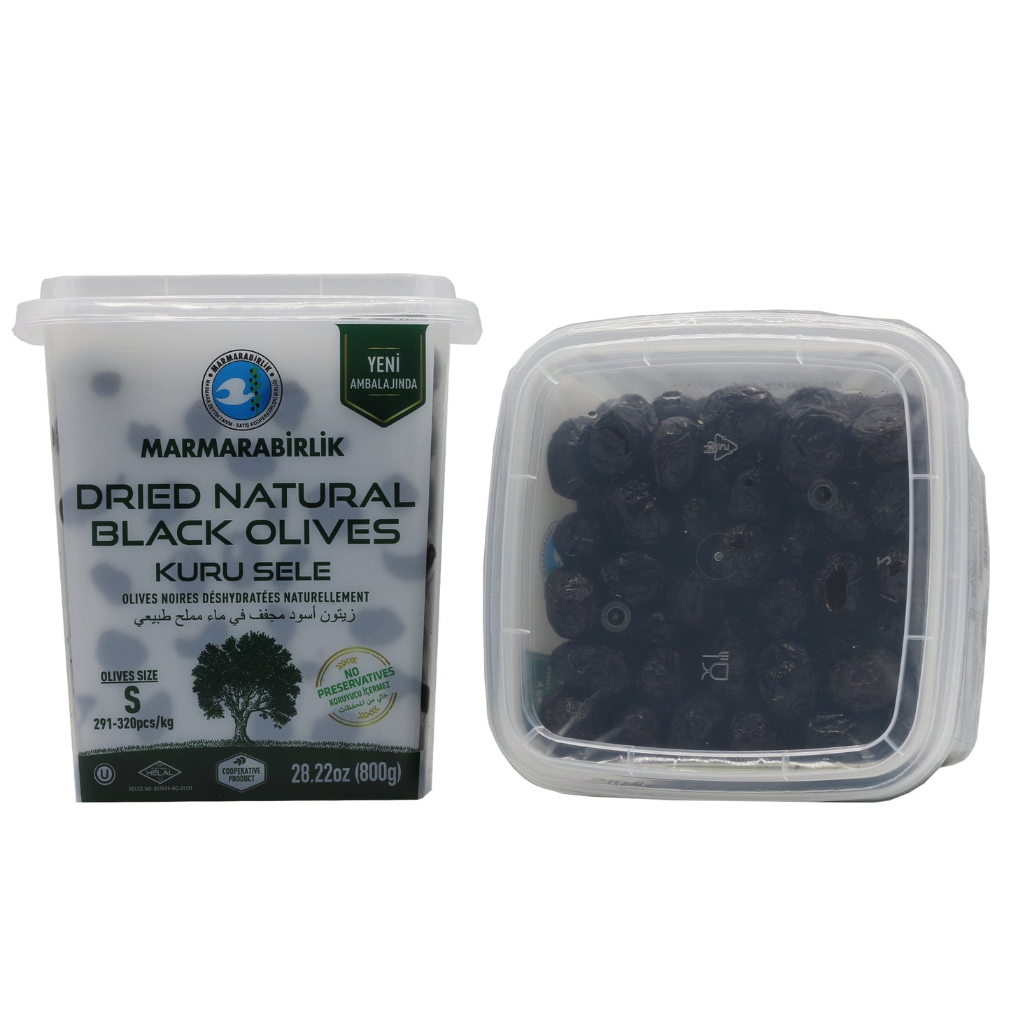 Marmarabirlik Dried Black Olives S 28.22 Oz (800 Gr Kuru Sele)