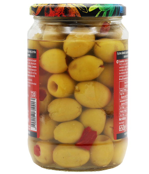 Marmarabirlik 4XL Green Olives With Peppers 14 Oz (400 Gr)