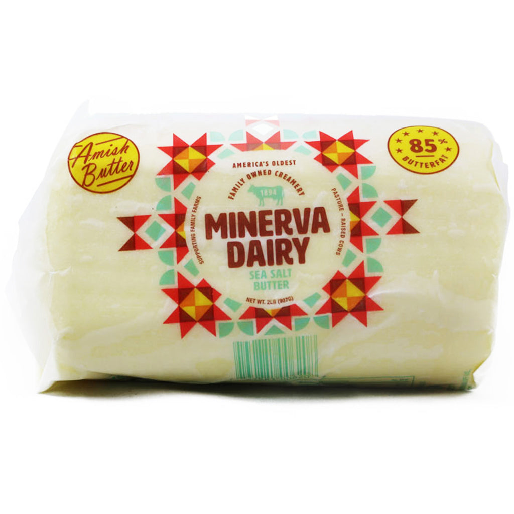Minerva Dairy Amish Roll Butter Salted 2 LB (908 Gr) Qualita Food Store
