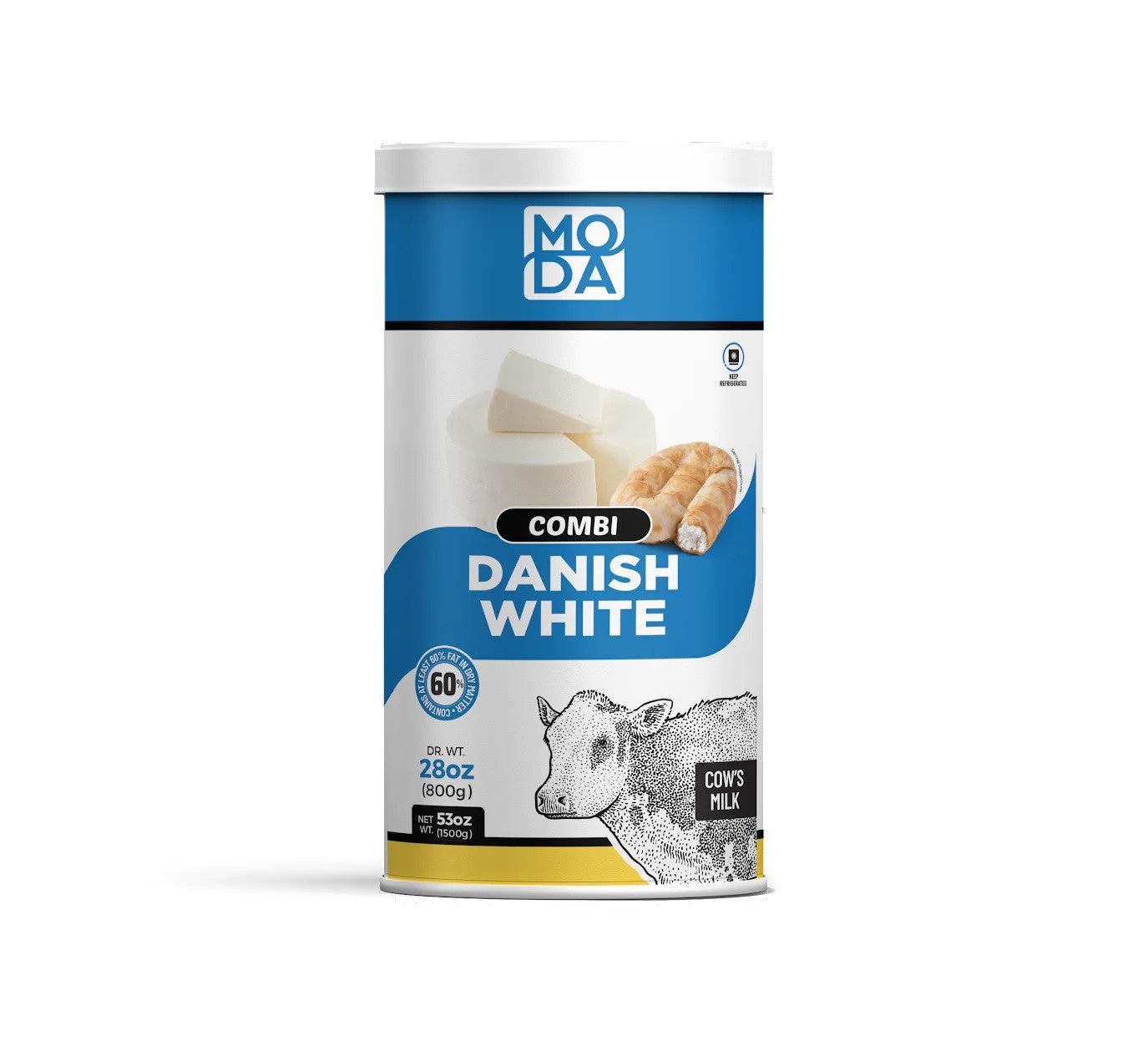 Moda Danish White Combi Cheese 28 Oz(800  Gr)