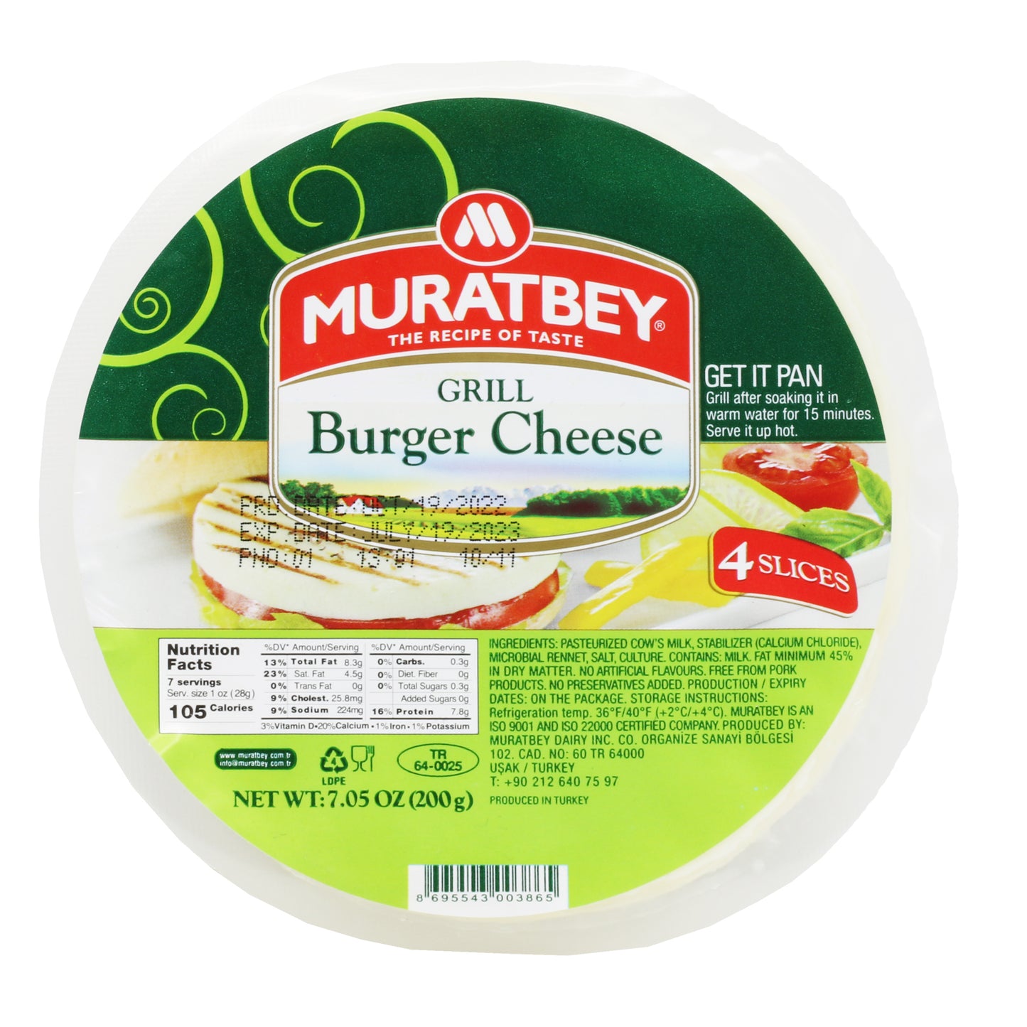 !Muratbey Grill Burger Cheese 7.05 oz (200Gr)