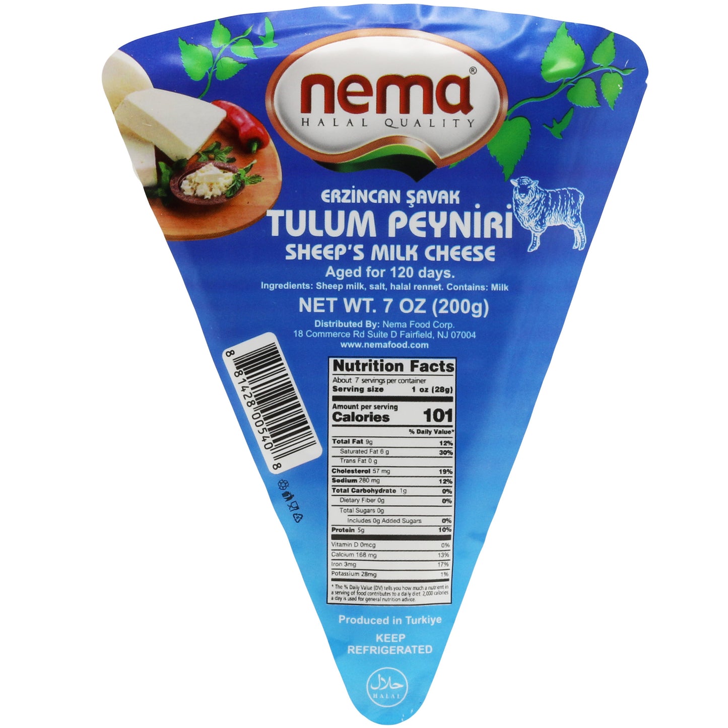 Nema Sheep's Tulum Cheese  7.05 Oz (200 Gr)