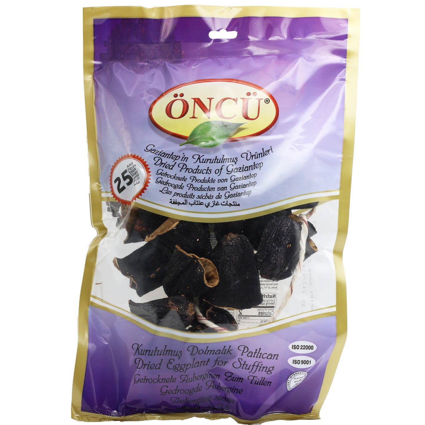 Oncu Dried Eggplants For Stuffing 25 Pcs