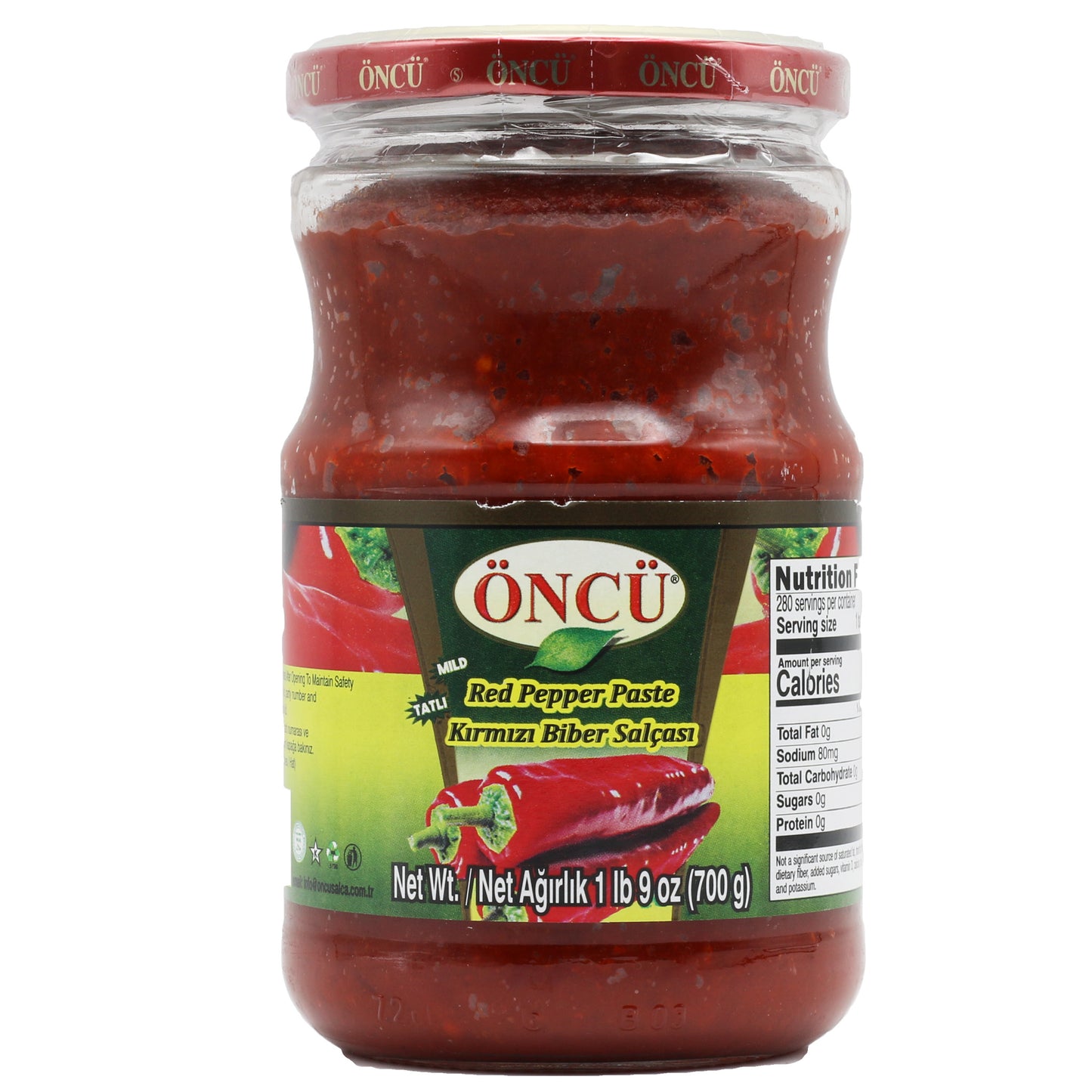 Oncu Mild Pepper Paste 24.7 Oz (700 Gr)