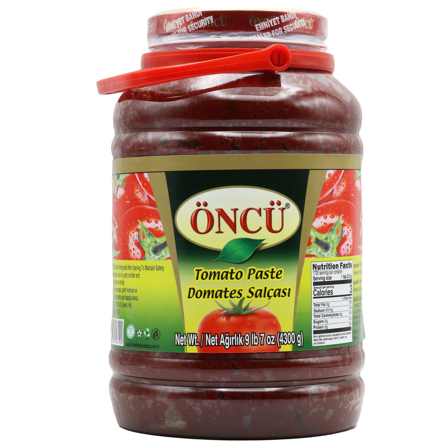 Oncu Tomato Paste 9 LB 7 Oz (4300 Gr)