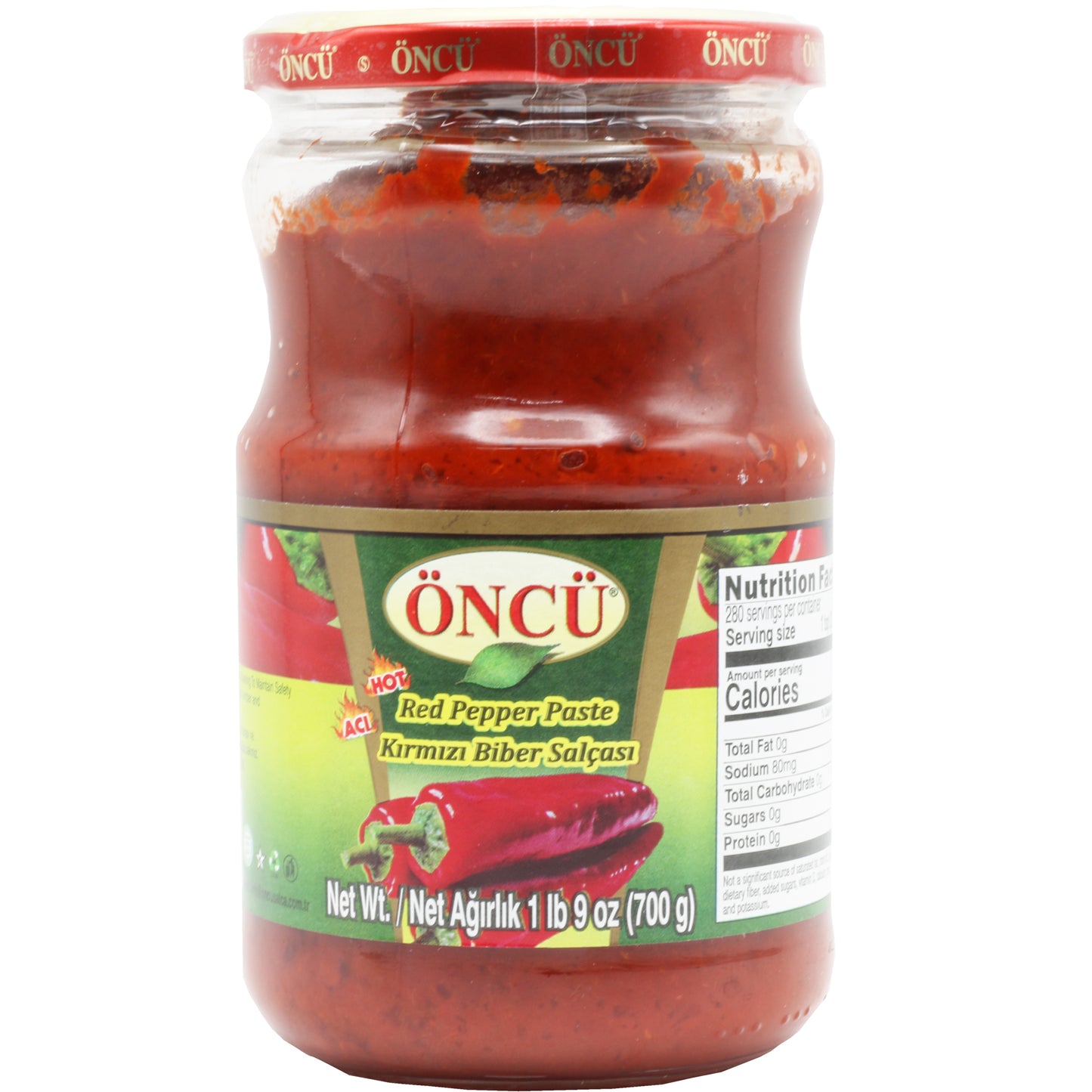 Oncu Red Pepper Paste Hot 1 Lb 9 oz (700 g)