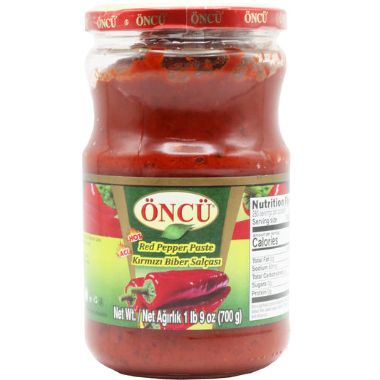 Oncu Red Pepper Paste Hot 1 Lb 9 oz (700 g)