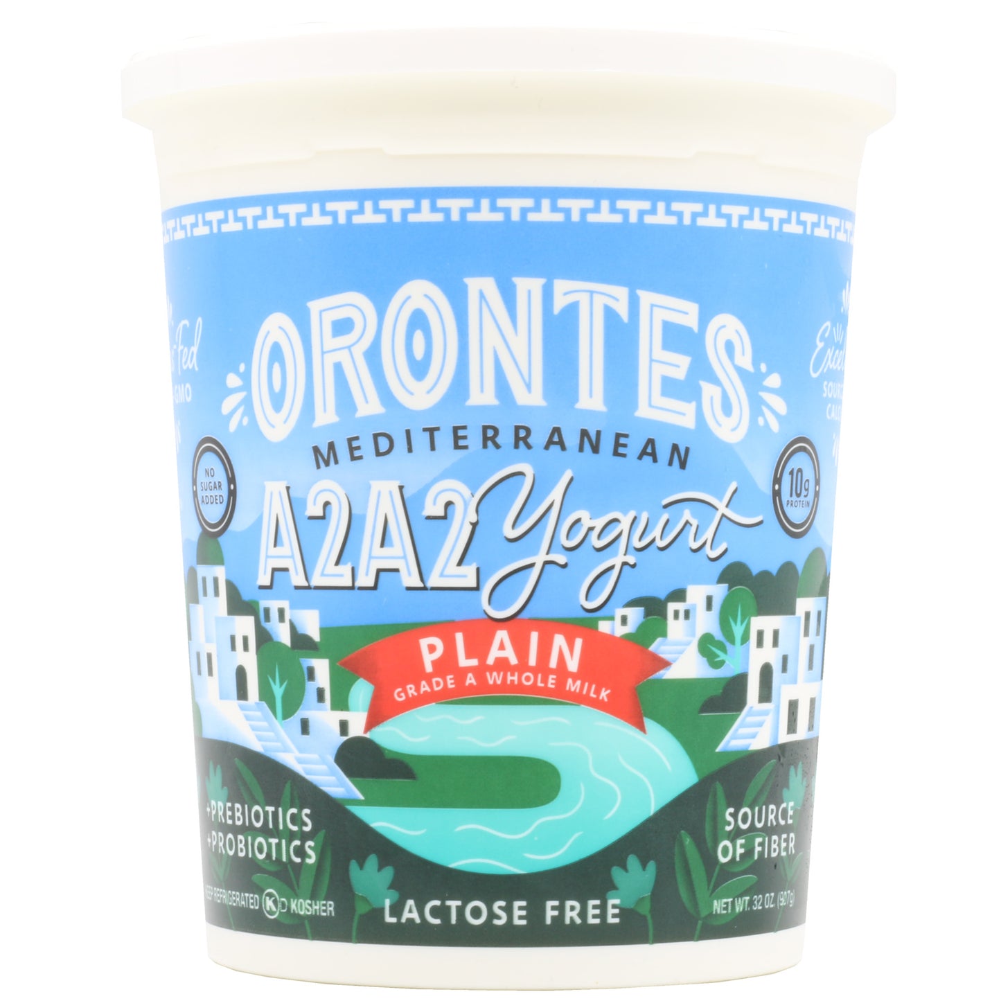 !Orontes Mediterranean A2A2 Plain Yogurt 2 Lb