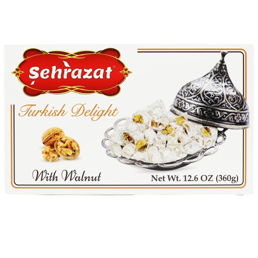 Sehrazat Turkish Delight w Walnuts 12.7 oz (360 gr)