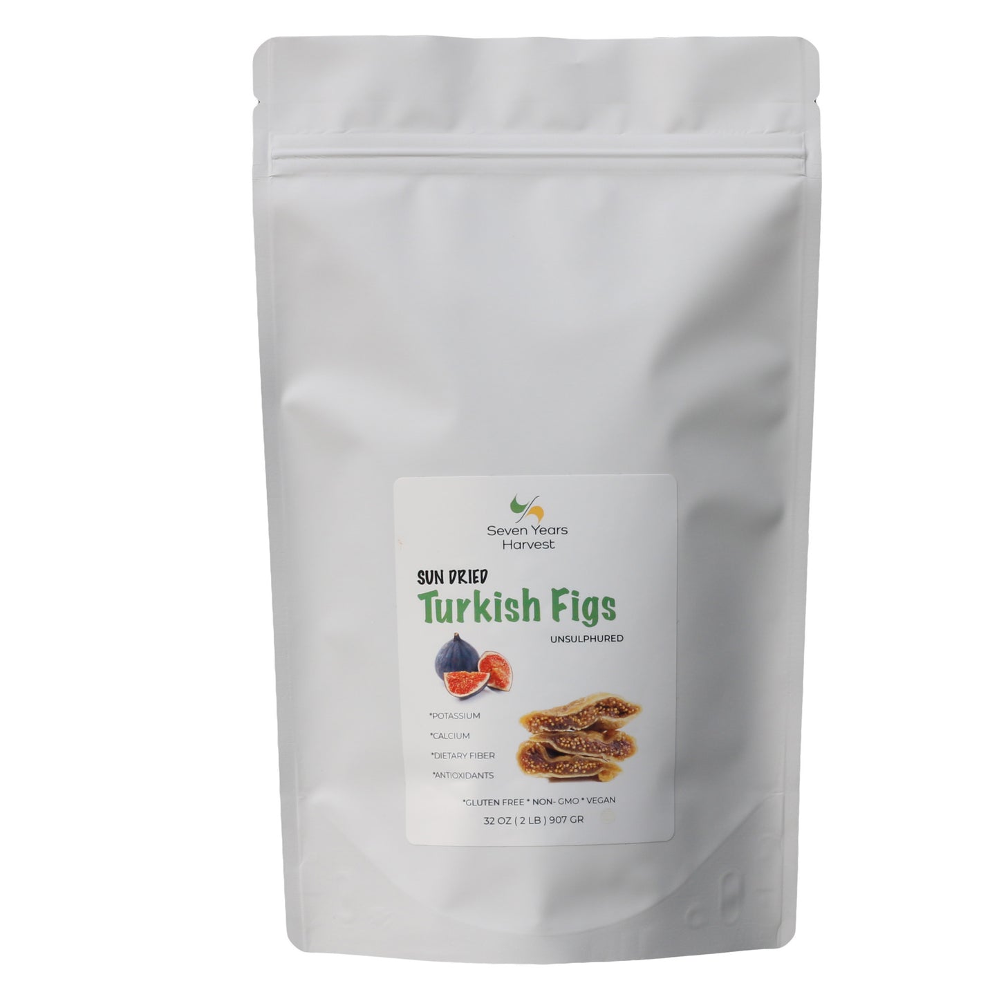 !Seven Years Harvest Sun Dried Turkish Figs 2 Lb (907 Gr)