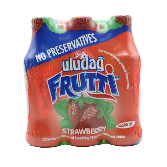 Uludag Frutti Mineral Water With Strawberry 6 x 200 ML