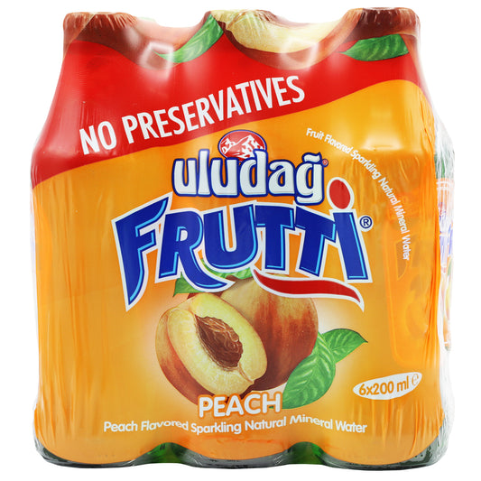 Uludag Mineral Water Frutti Peach Pack 6 x 200 ML