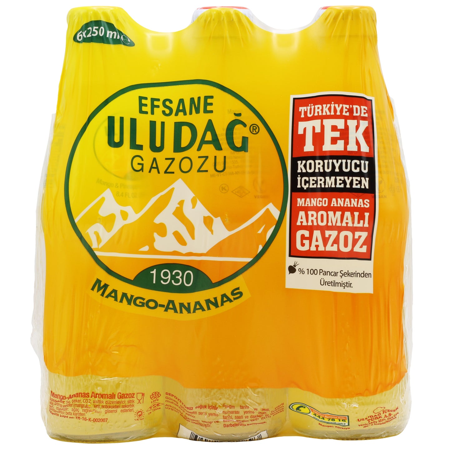 !Uludag Mango Pineapple Soda 6 x250 ML