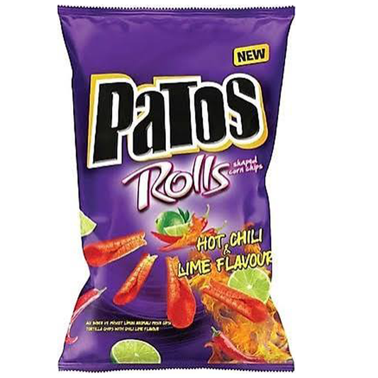 Patos Rolls Hot Chili&Lime Flavour Chips 109 gr