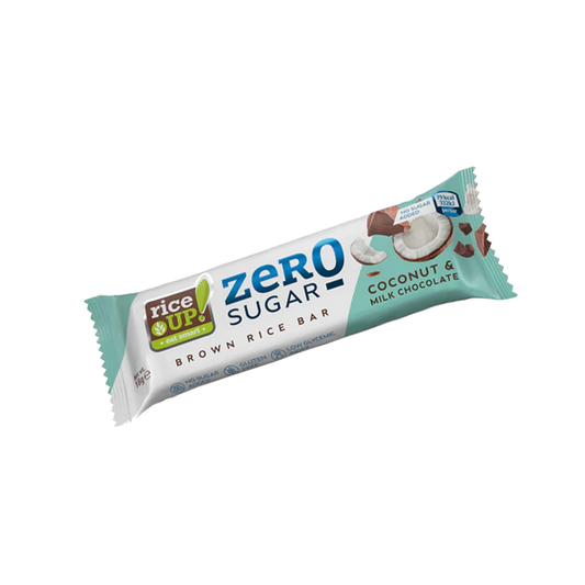 RiceUp Zero Sugar Brown Rice Bar Coconut&Milk Chocolate 18 g