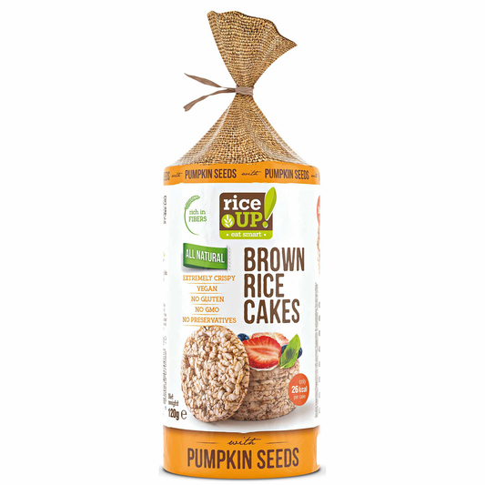 RiceUp Brown Rice Cakes Pumpkin Seeds 120 g