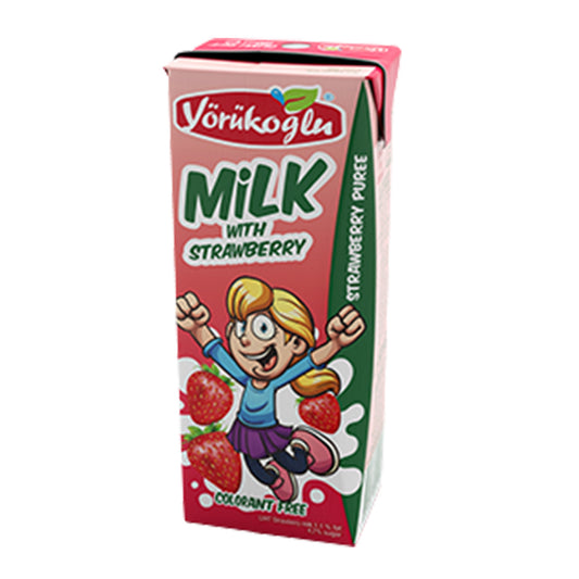 Yorukoglu Milk w Strawberry 180 ml