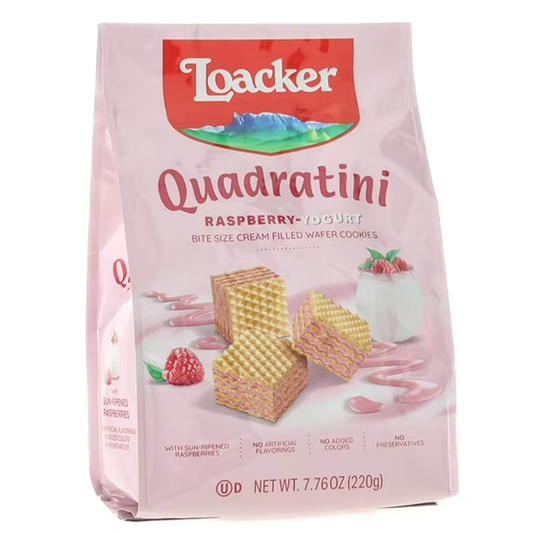 Loacker Quadratini Raspberry&Yogurt 8.8 Oz (250 Gr)