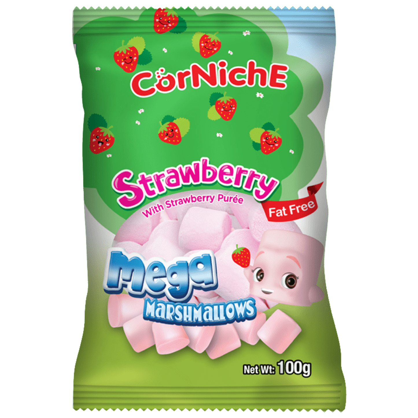 Corniche Mega Strawberry Marshmallows 100 gr