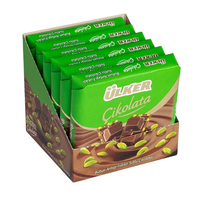 Ulker Milk Chocolate With Pistachios 2.3 Oz (65 Gr)