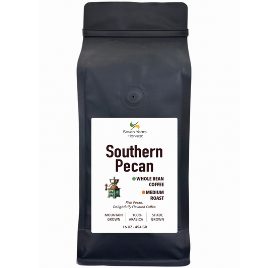 Seven Years Harvest Southern Pecan Whole Bean 16 oz (454 Gr)