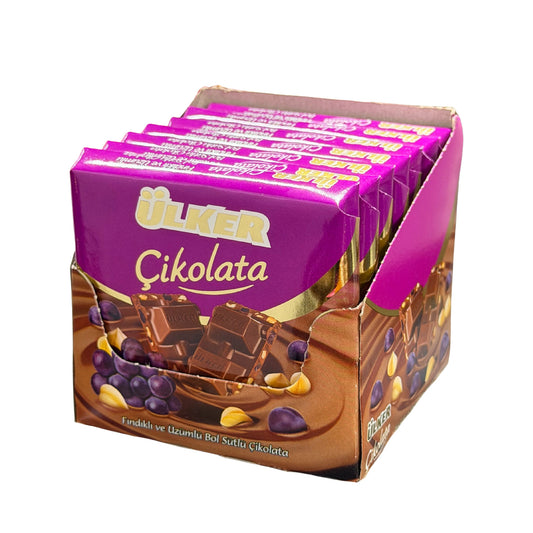 Ulker Square Grape Hazelnut Chocolate 6x60 g