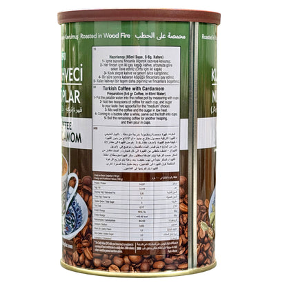 Nuri Toplar Turkish Coffee w Cardamom (Kakuleli) Tin 250 gr