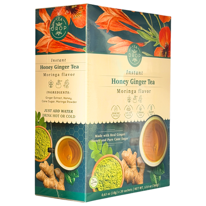 Tea Drop Instant Honey Ginger Tea Moringa Flavor 18gX20 sachets