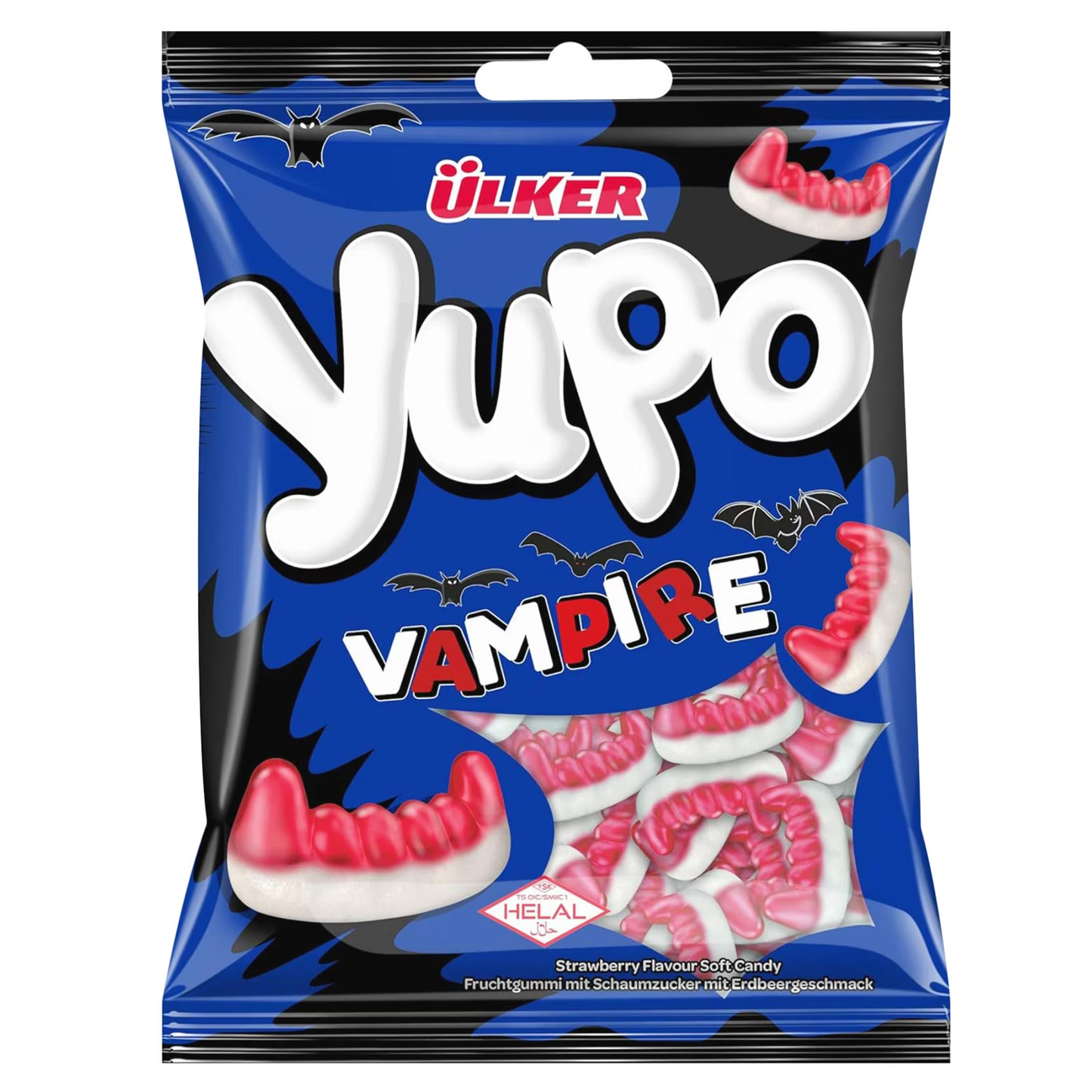 Ulker Yupo Vampire Teeth w Strawberry Jelly 80 gr