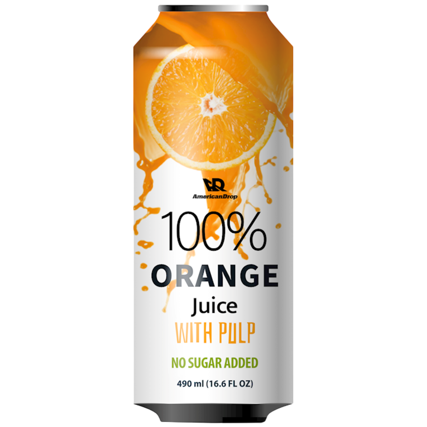 AmericanDrop 100% Orange Juice w Pulp 490ml