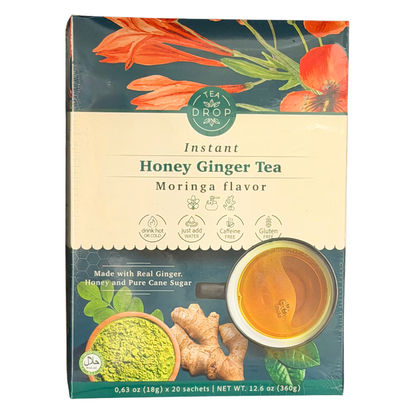 Tea Drop Instant Honey Ginger Tea Moringa Flavor 18gX20 sachets