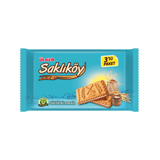 Ulker Saklikoy Biscuits w Milk Cream 3 pcs 264 g