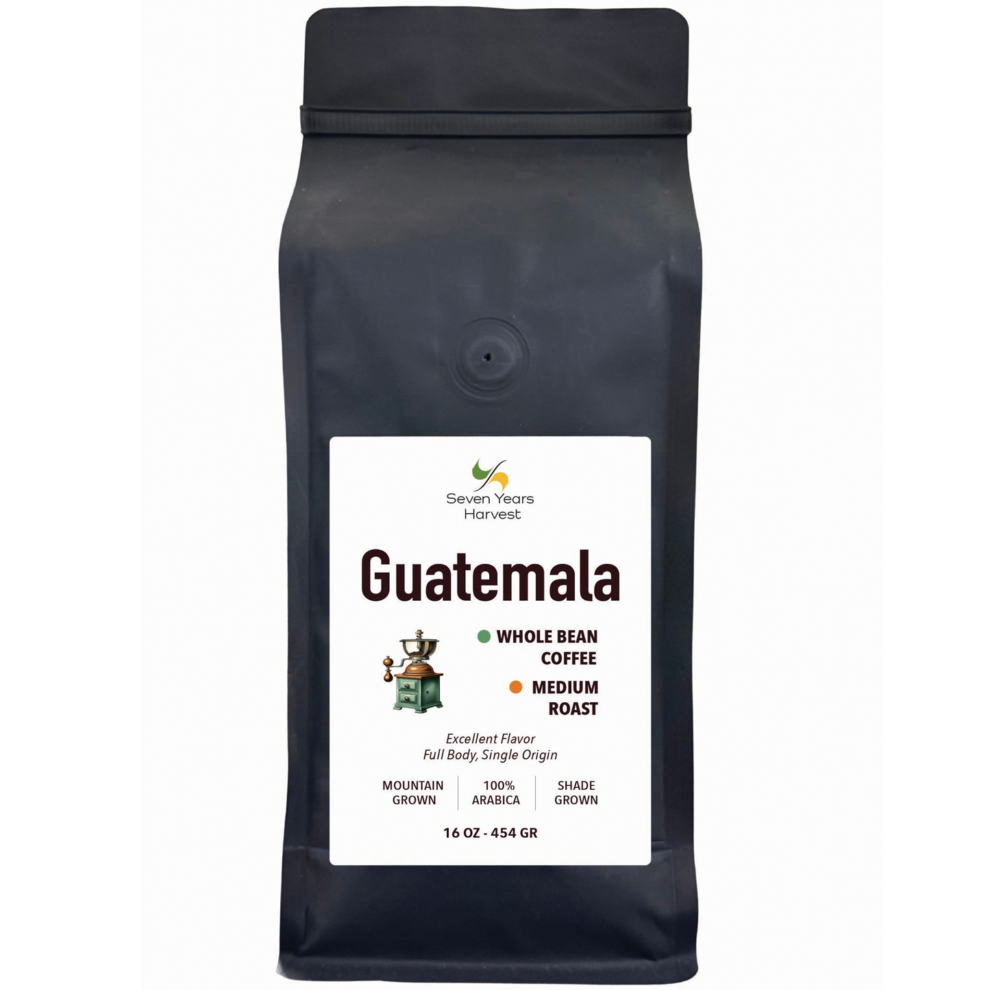 Seven Years Harvest Guatemala Whl Bean 16 oz (454 Gr)