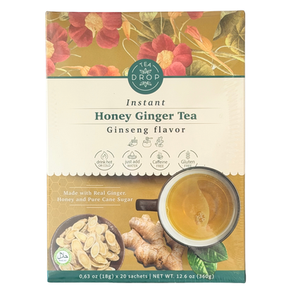 Tea Drop Instant Honey Ginger Tea Ginseng 18gX20 sachets