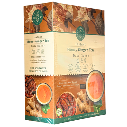 Tea Drop Instant Honey Ginger Tea Date 18gX20 sachets