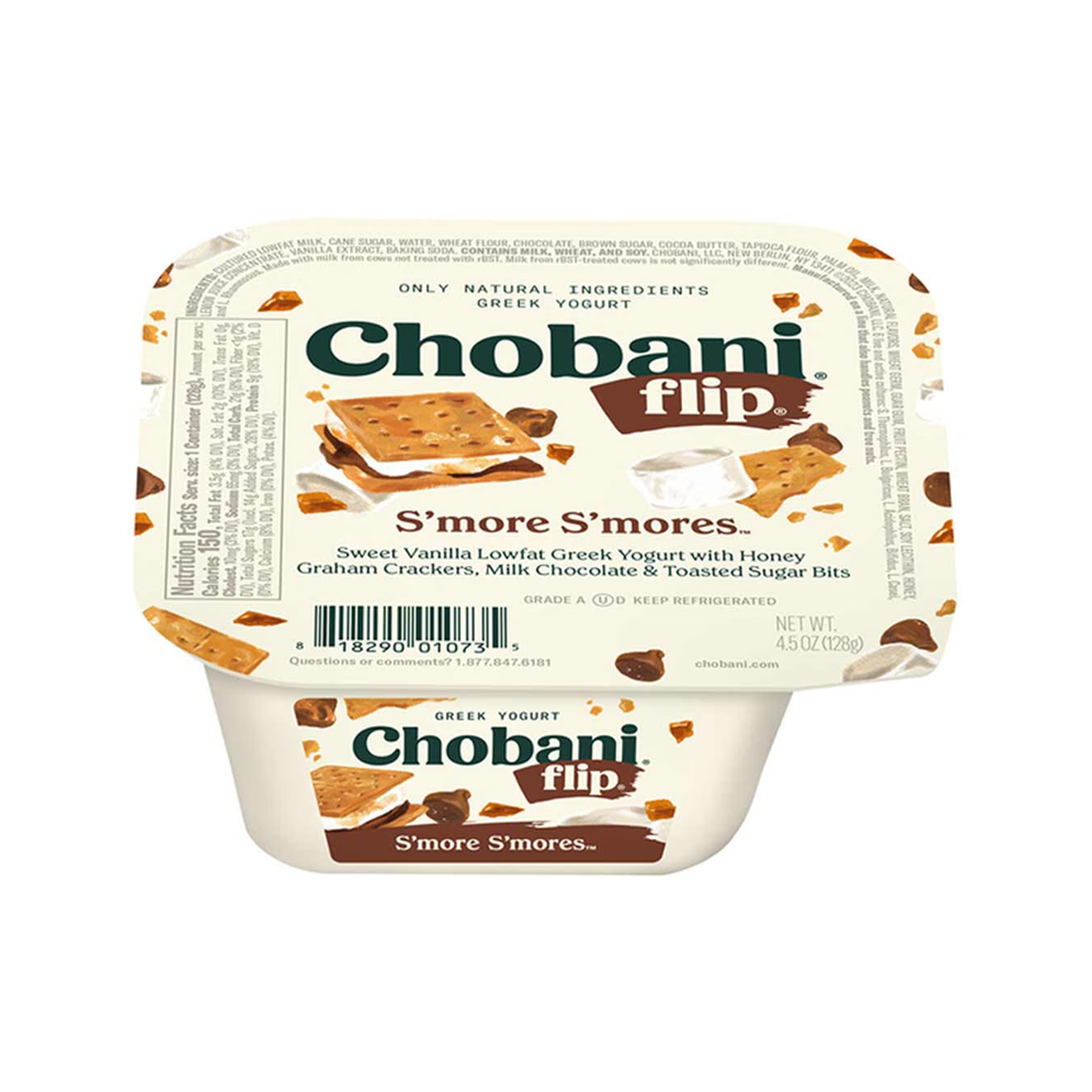 Chobani Flip S'more S'mores Sweet Vanilla Lowfat Greek Yogurt, 4.5 oz