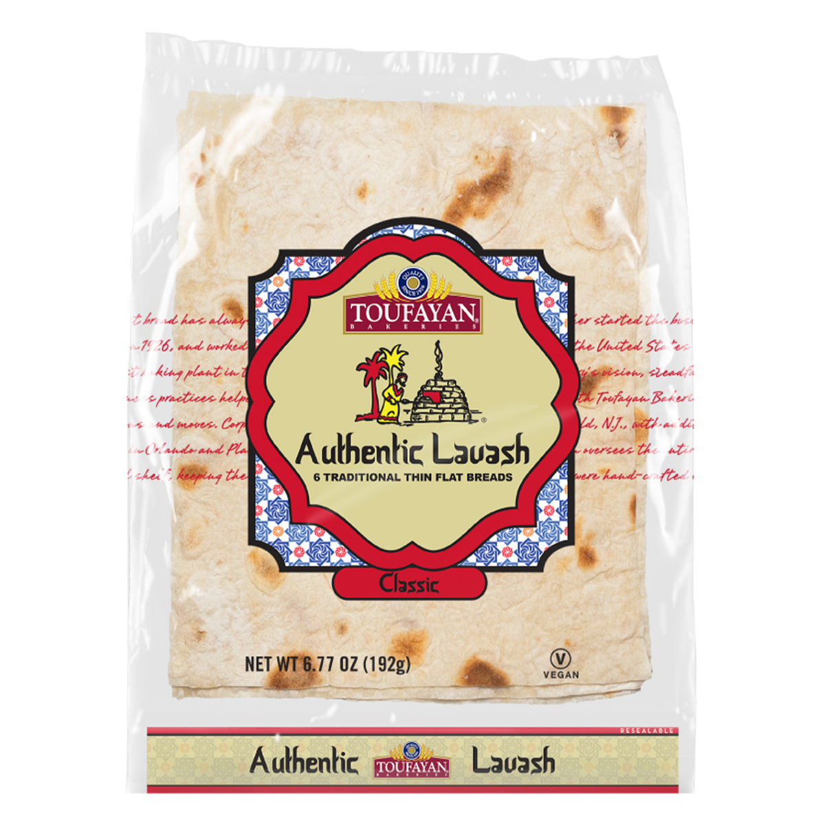 toufayan authentic lavash classic 6 thin flat breads lavas ekmegi 6.77 oz 192 g bag