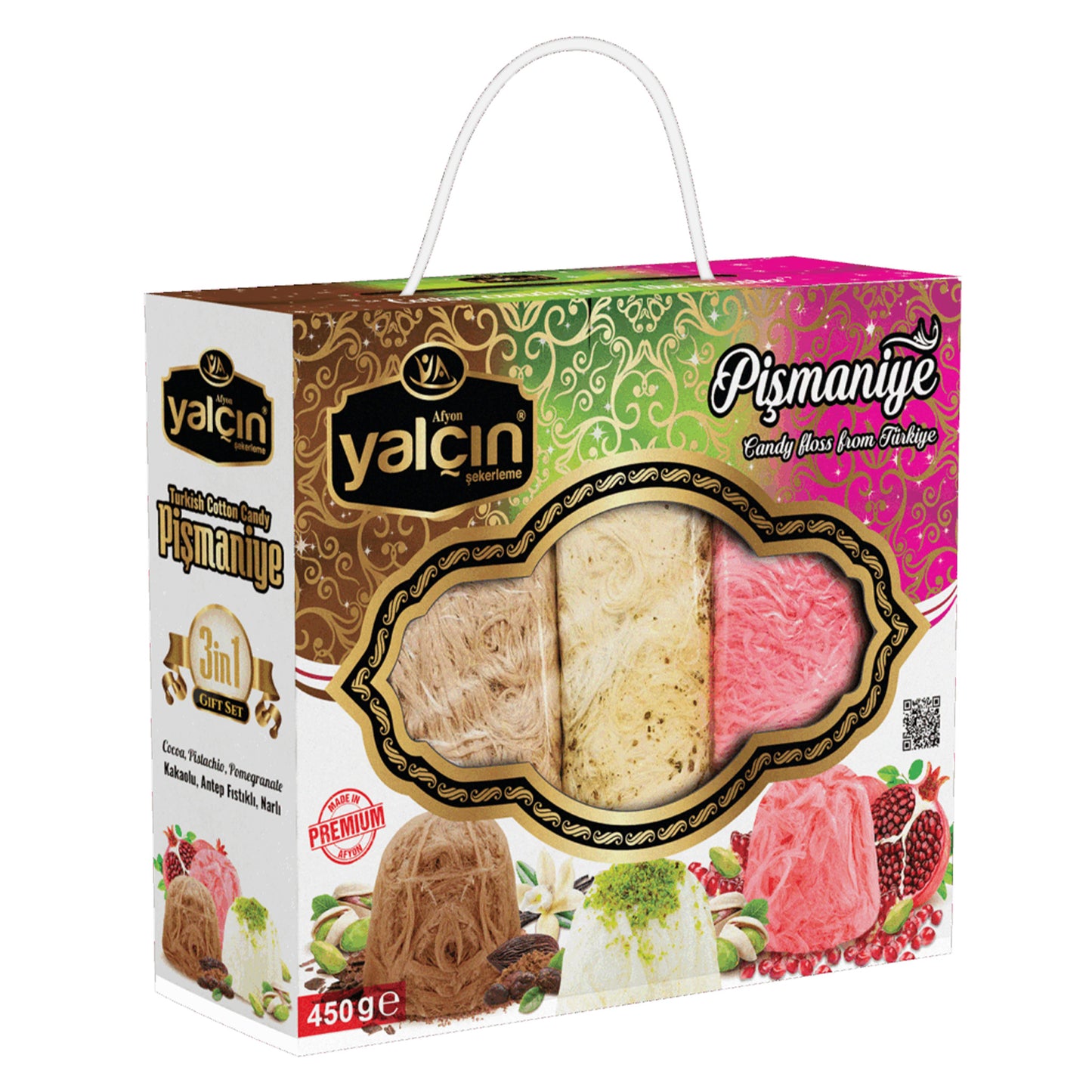 Yalcin Cotton Pistachios (Pismaniye)3 bags 450 gr