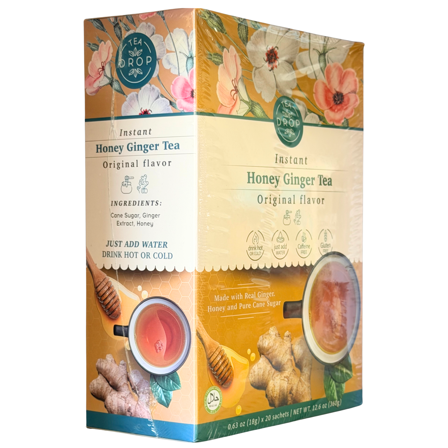 Tea Drop Instant Honey Ginger Tea Original 18gX20 sachets
