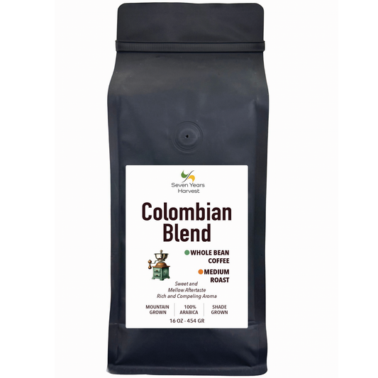 Seven Years Harvest Colombian Blend Ground Coffee  16 oz(454 Gr)