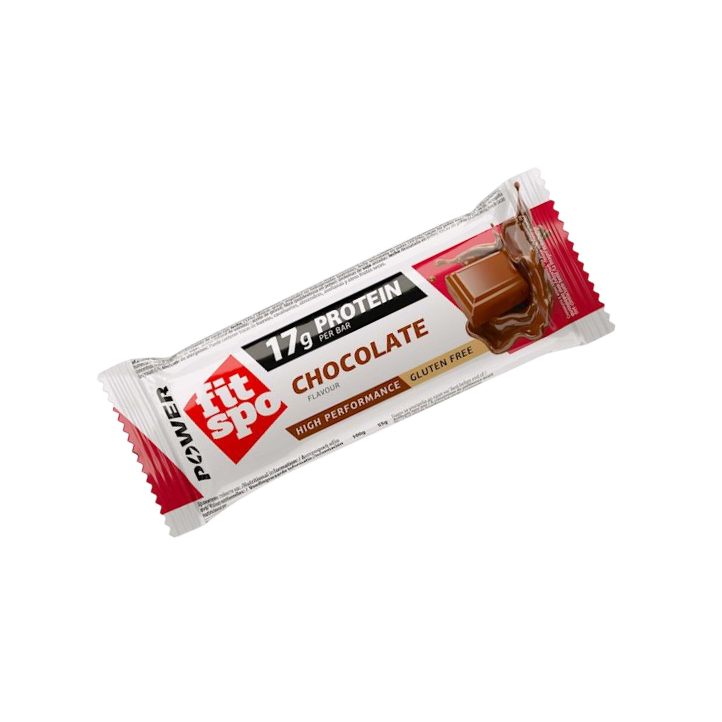FitSpo Protein Bar Power 17 g Protein w Chocolate 55 gr