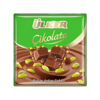 Ulker Milk Chocolate With Pistachios 2.3 Oz (65 Gr)