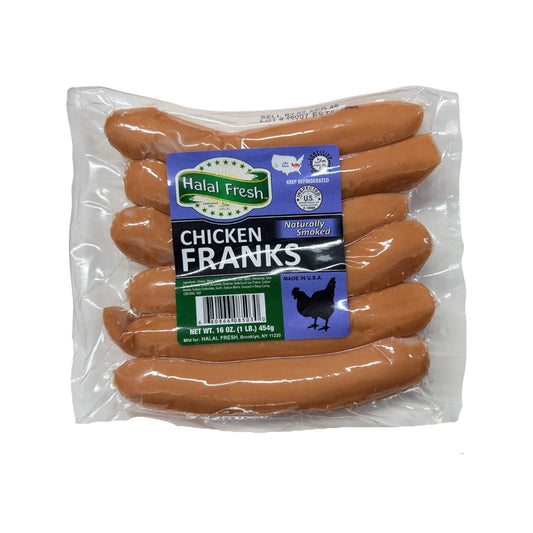 Halal Fresh Chicken Franks Fresh 1 lb