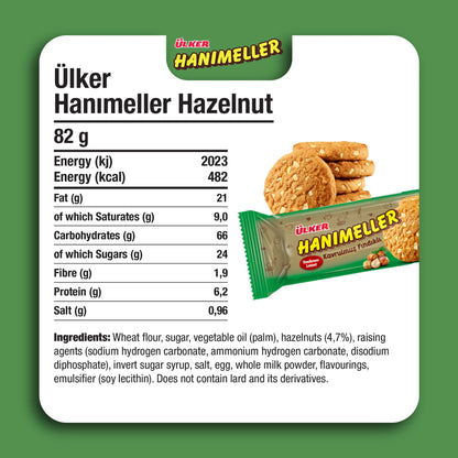 Ulker Hanimeller Biscuit w Hazelnut 82 gr