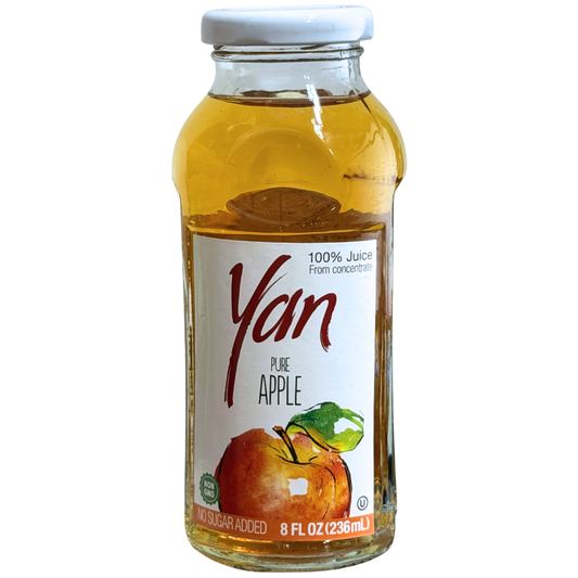 Yan Pure Apple 100%Juice Cold Pressed No Sugar 8 oz(236 ml)