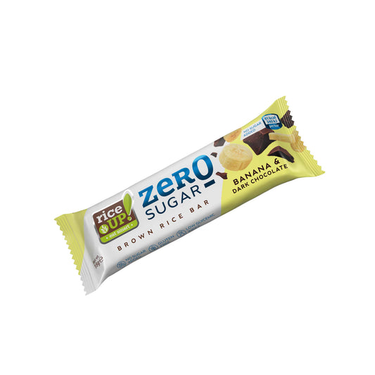 RiceUp Zero Sugar Brown Rice Bar Banana Dark Chocolate 18 g