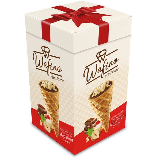 Anl Wafino Mini Cone  Milk Chocolate w Hazelnut Cream 10 Gr x 18 Pcs