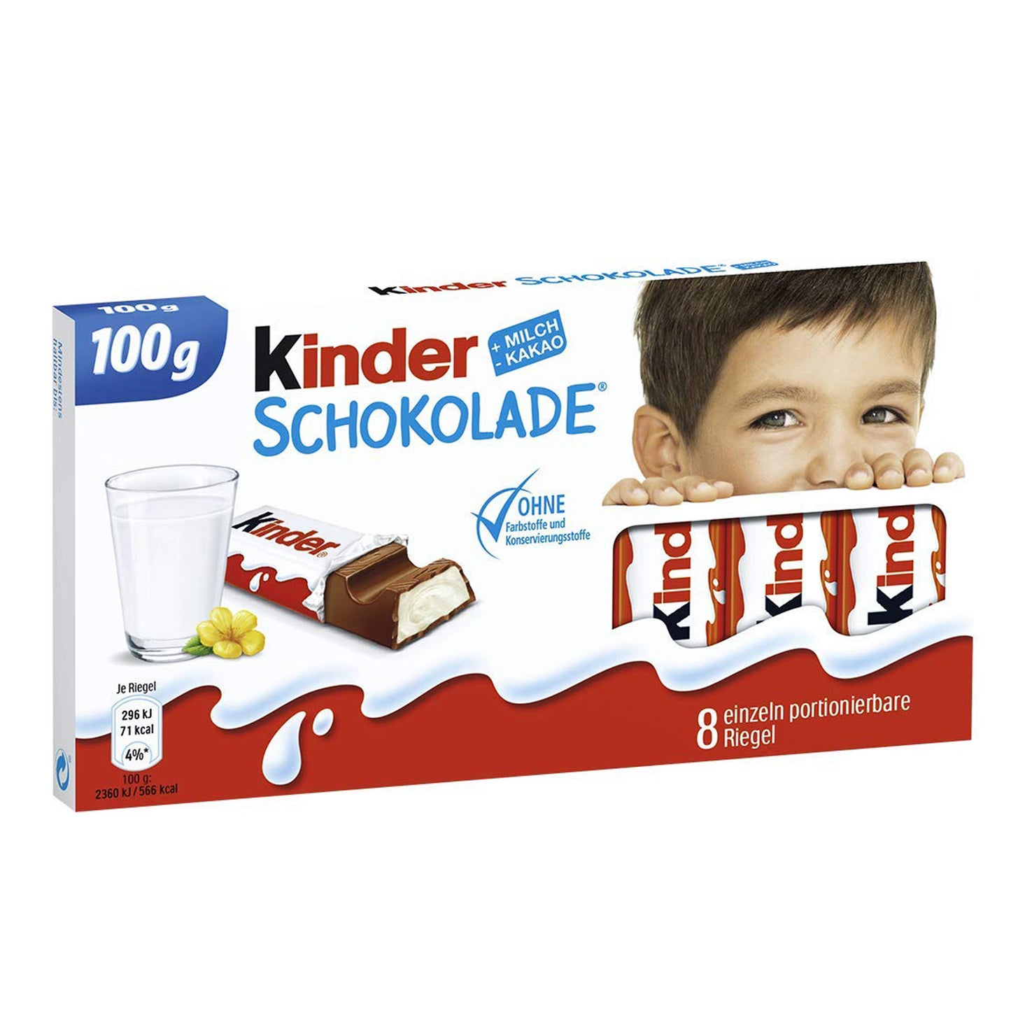 !Ferrero Kinder Chocolate 8 Bars 3.52 Oz (100 Gr)