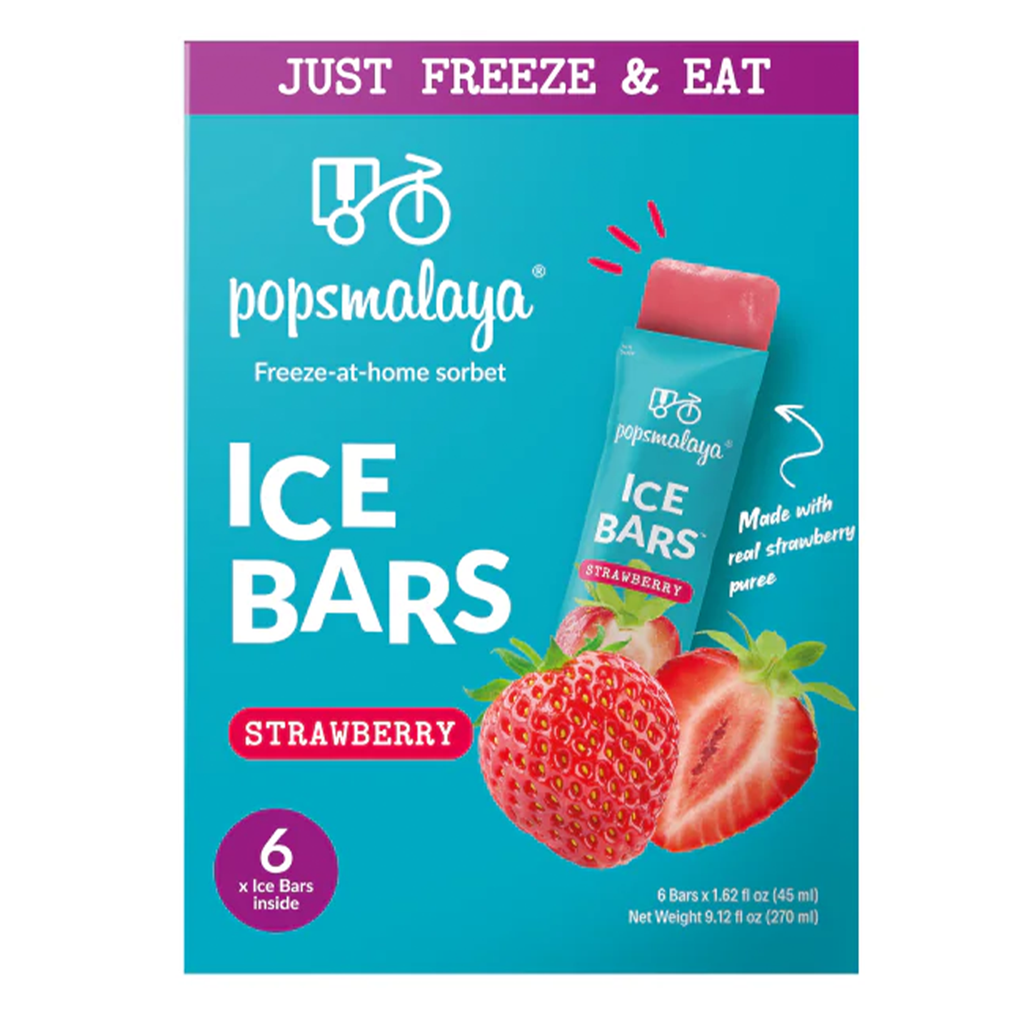 Popsamalaya Ice Bars Stawberry 45ml