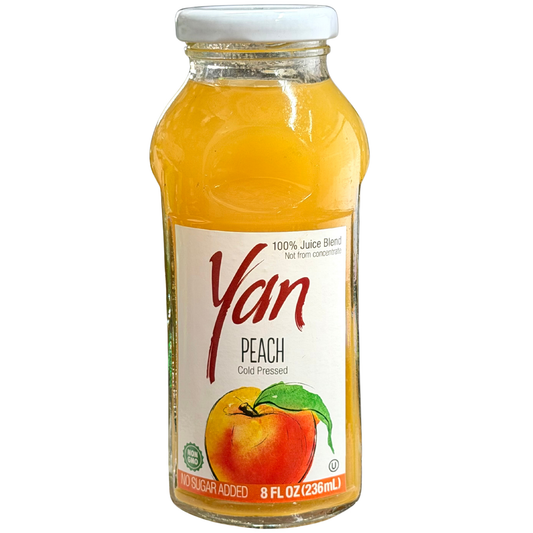 Yan Peach  100%Juice Cold Pressed No Sugar 8 oz(236 ml)